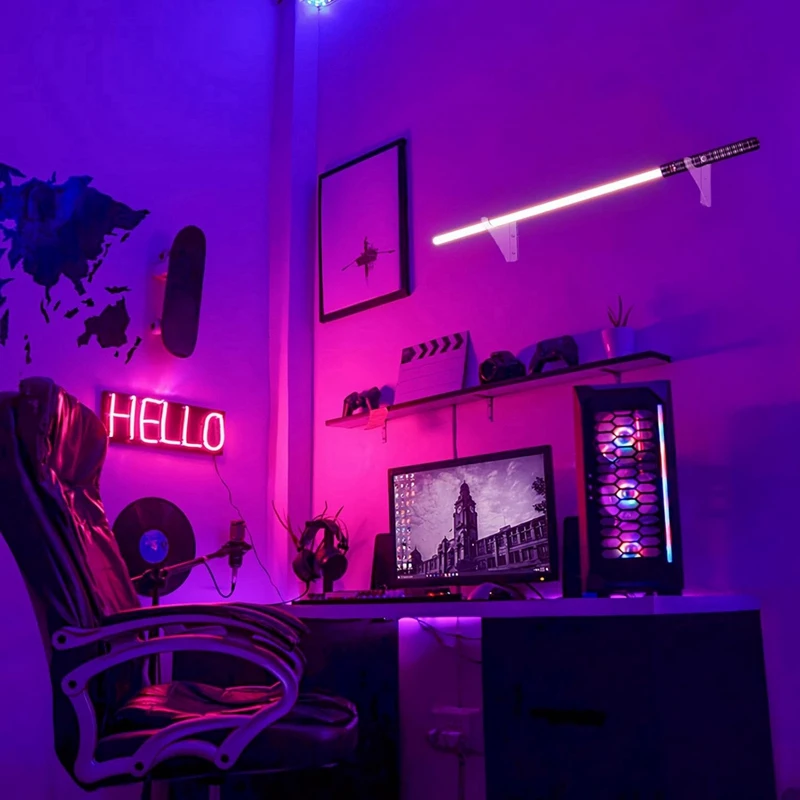 Подставка для светового меча Настенный дисплей Акриловый меч Настенное крепление Держатель дисплея Прозрачный настенный держатель для меча