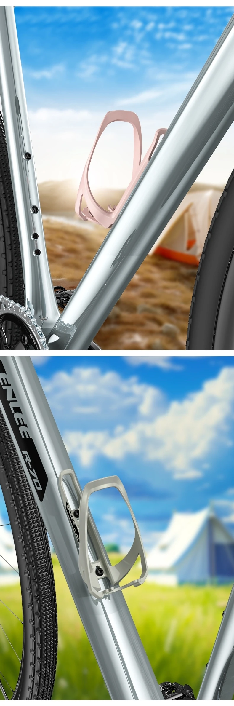 ENLEE Fahrrad Wasser Flasche Käfig Leichte Mountainbike Flasche Halter Buchse Ultraleicht Für Rennrad Zubehör – Detail 11