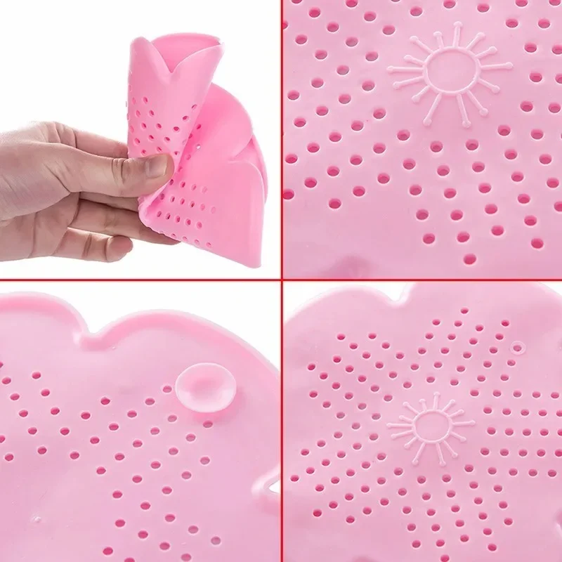 Flower Shape Kitchen Sink Drain Silicone Hair Catcher Bathroom Stopper Strainers Shower Cover Basin Sink Filters Floor Drain