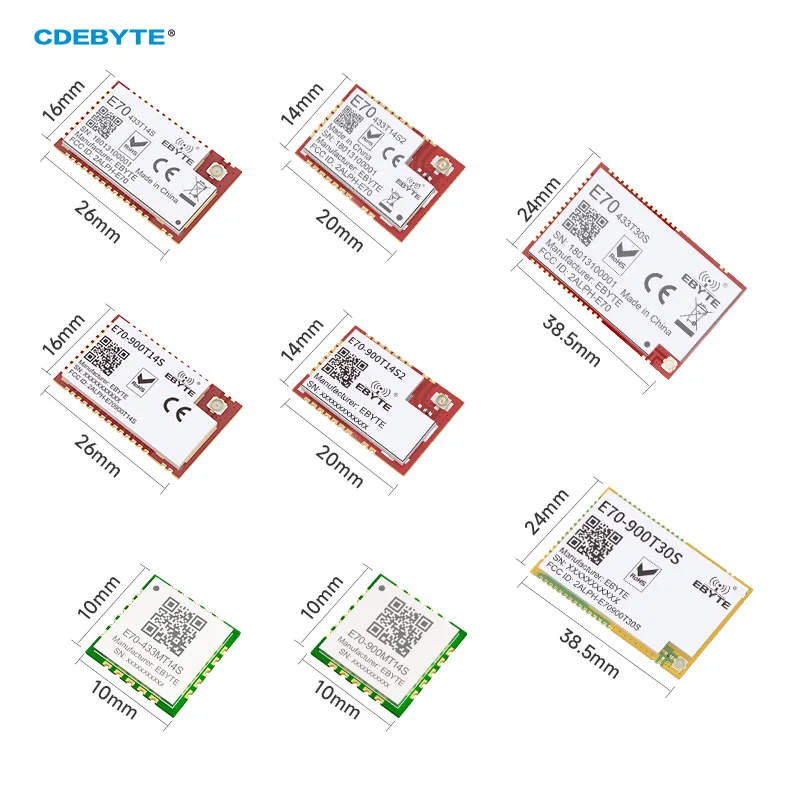 CC1310 Wireless Serial Port Module E70-900T14S2 E70-T Support Air Wakeup RSSI Signal Strength SMD Stamp Hole Antenna UART Module
