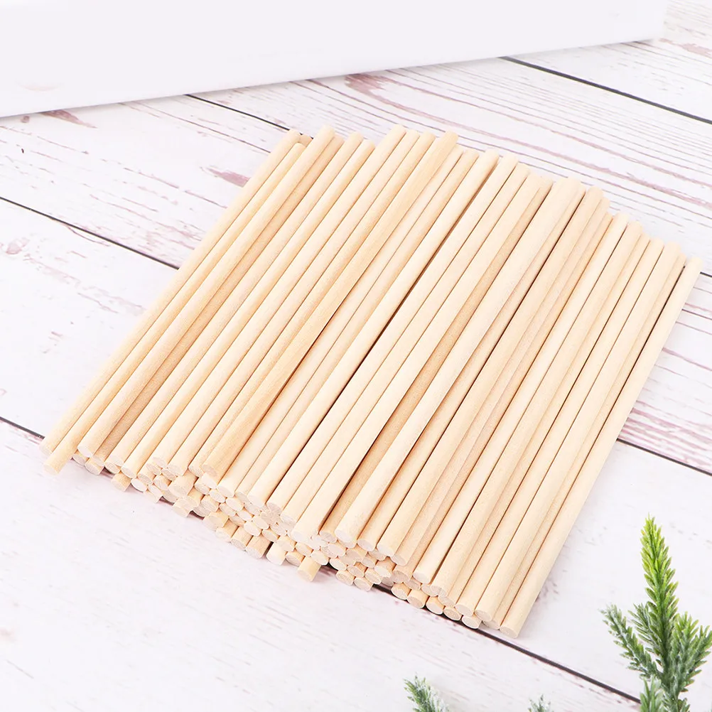 

50Pcs Wooden Round Dowels Premium Craft Sticks DIY Woodworking Wood Building Accessories for Handiwork Projects Wooden Craft DIY