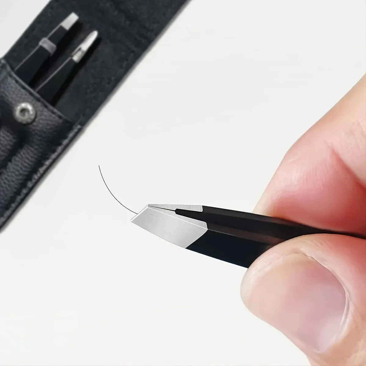 Pinzetten-Set, 3–4 Stück, Premium-Edelstahl-Augenbrauen-Pinzette mit scharfer Spitze für eingewachsene Körper- und Gesichtshaarentfernung – Detail 10