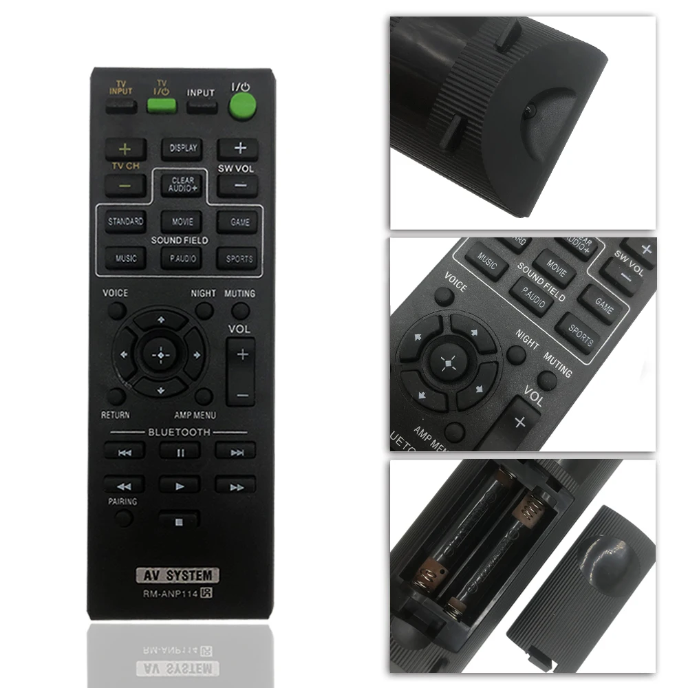 Replacement for Sony RM-ANP114 Remote Control Compatible with Sony Soundbar Controller RM-ANP115 RM-ANP116 HT-CT770