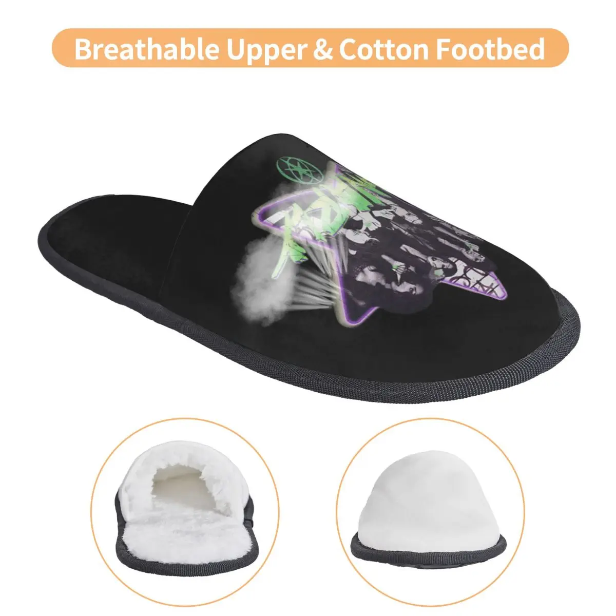 Gnarly X Katseye Домашние тапочки Гостиная Уютные бытовые меховые шлепанцы Нескользящие тапочки