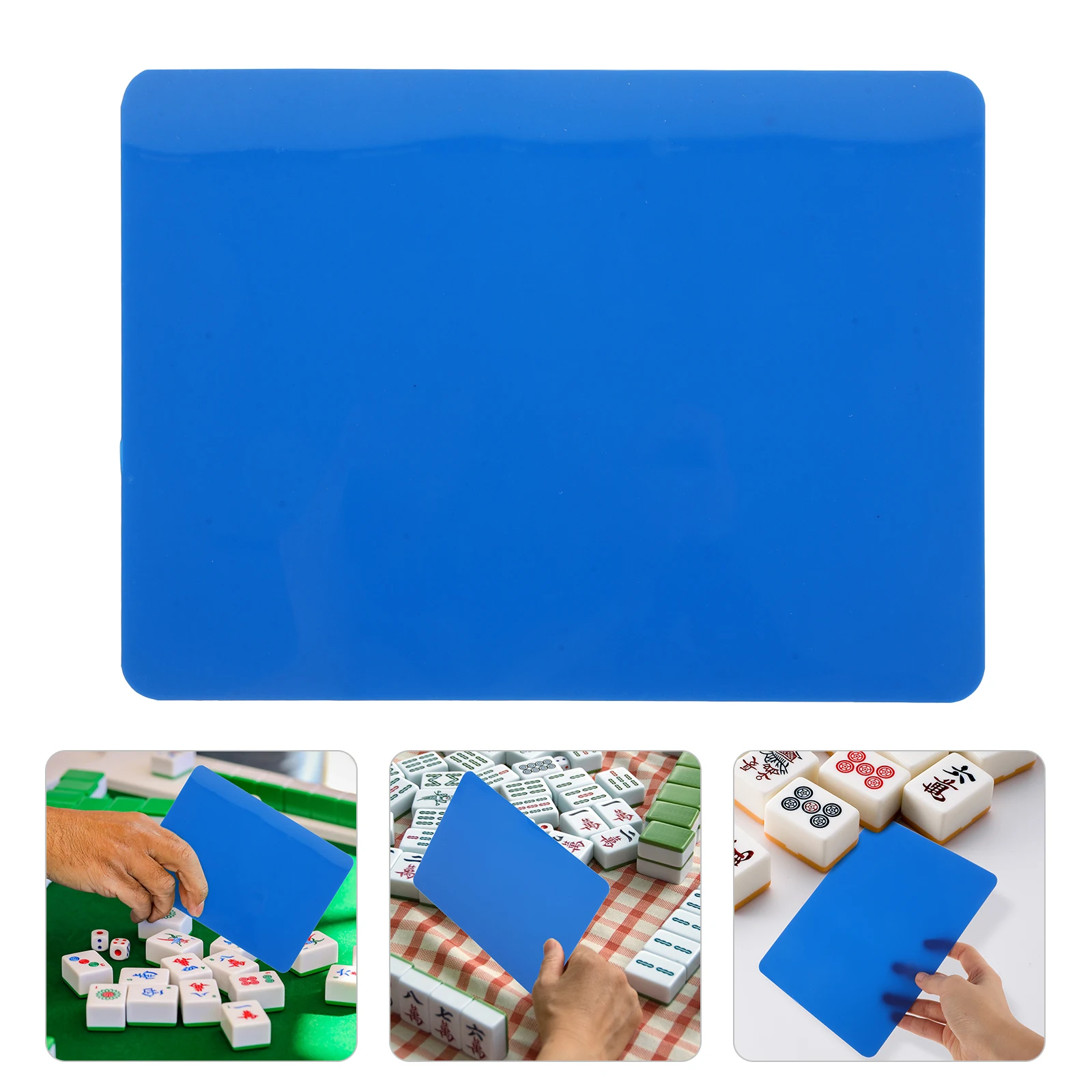 

8pcs Automatic Mahjong Blue Plastic Machine Tile Mixing Tray Portable Shuffling Pushing Home Players Building Blocks