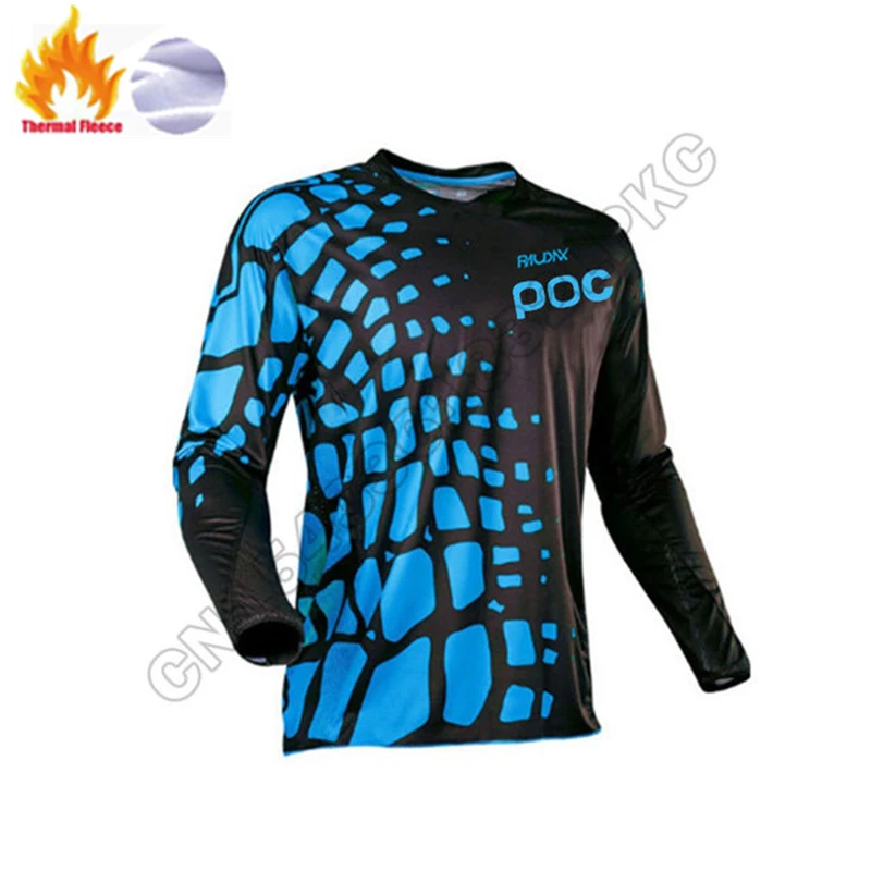 2022 Heren Winter Warm Fleece Fietsen Downhill Jerseys MTB Bike Shirts Offroad DH Motor Jersey Motocross Sportkleding Kleding