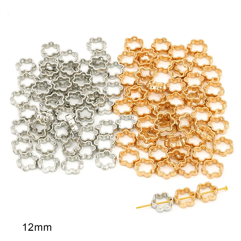50 stücke Zwei Loch CCB Herz Blume Oval Kreis Rahmen Perlen Spacer Anschlüsse für Diy Armband Ohrringe Anhänger Schmuck Machen
