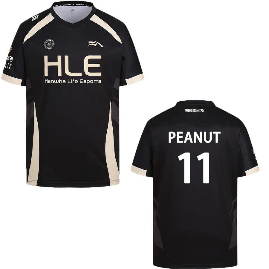 Zeus Black Worlds Championship Jersey T-shirt 2025 LOL Esports Lck