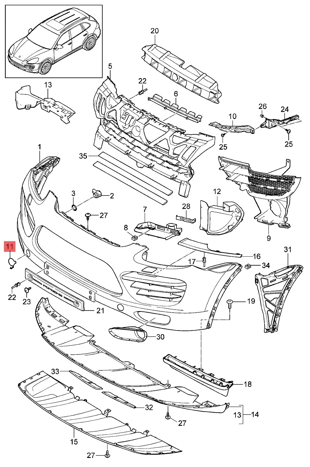 95850515600  95850515500 95850515600G2L 95850515500G2L Front bumper trailer hook cover for Porsche Cayenne Turbo 4.8T GTS