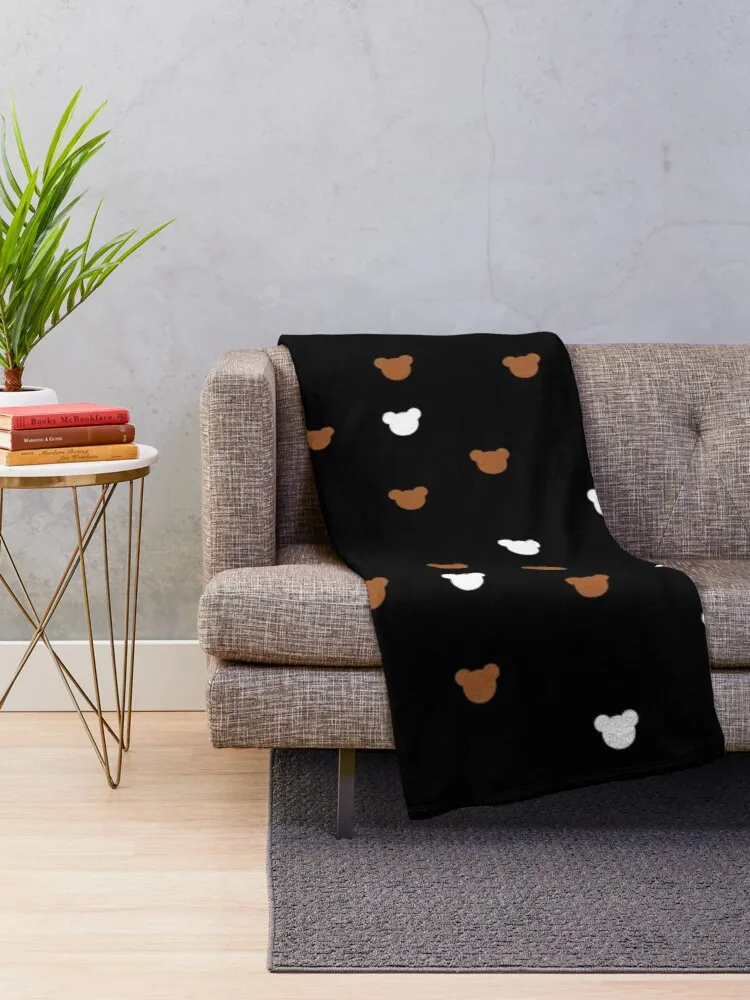 milk and mocha,black Throw Blanket Blanket Sofa Thermal Blankets For Travel Big Thick Furry Couple Blanket