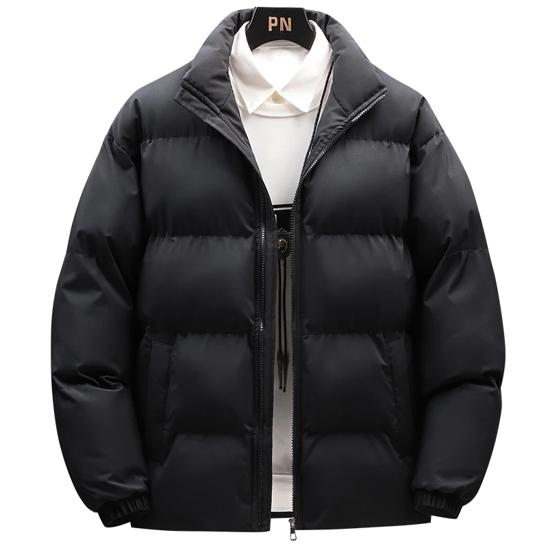 New 2022 Men\'s Winter Fashion Leisure Solid Color Cotton Jacket Loose Plus Size Keep Warm Cotton Jacket S-4XL