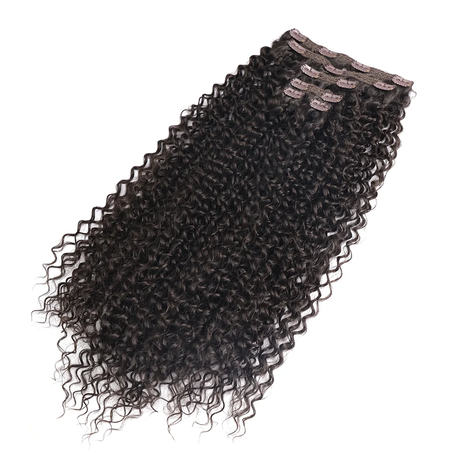 Synthetic Clip In Hair Extensions Kinky Curly Hair extensions for Women 26” Super Long Corn Wave Full Head Fake Hair Pieces