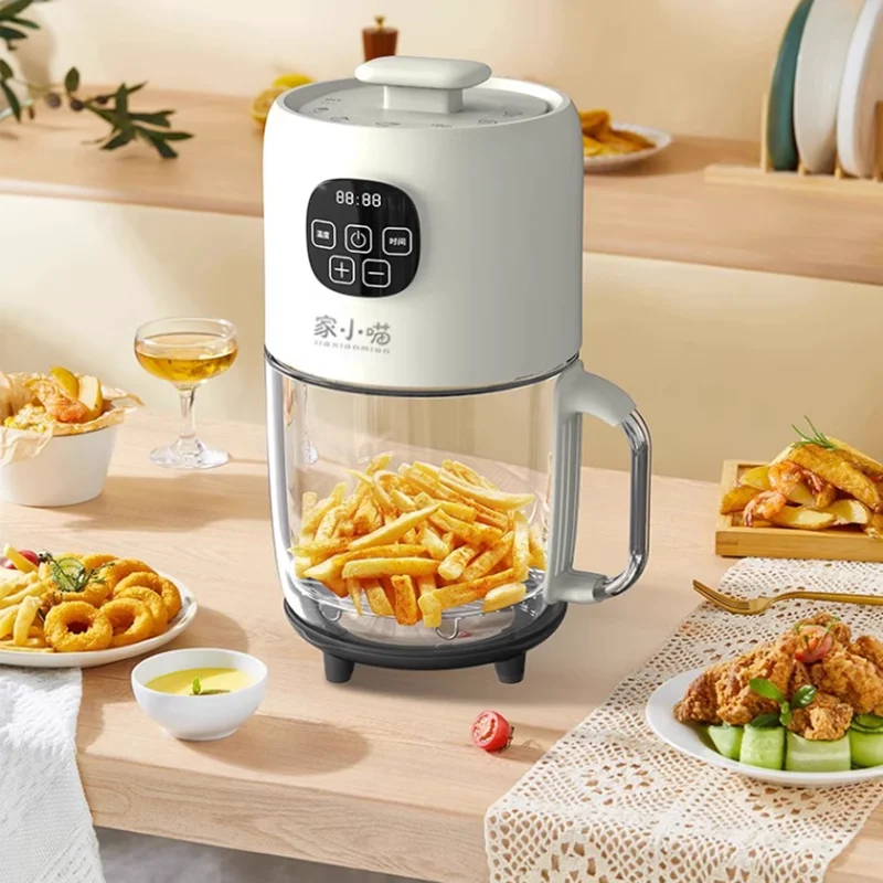 Transparent Air Fryer 2L 700W Home Smart Panoramic View Oil-free Mini Fryer Visual фритюрница Freidora De Aire Air Fryer Fritöz