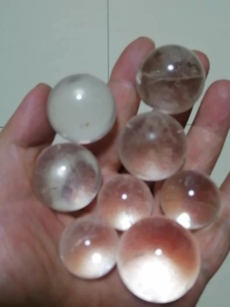 100g Natural Clear Quartz Crystal Sphere Stone Chakra Healing Energy Ball 15-20pcs