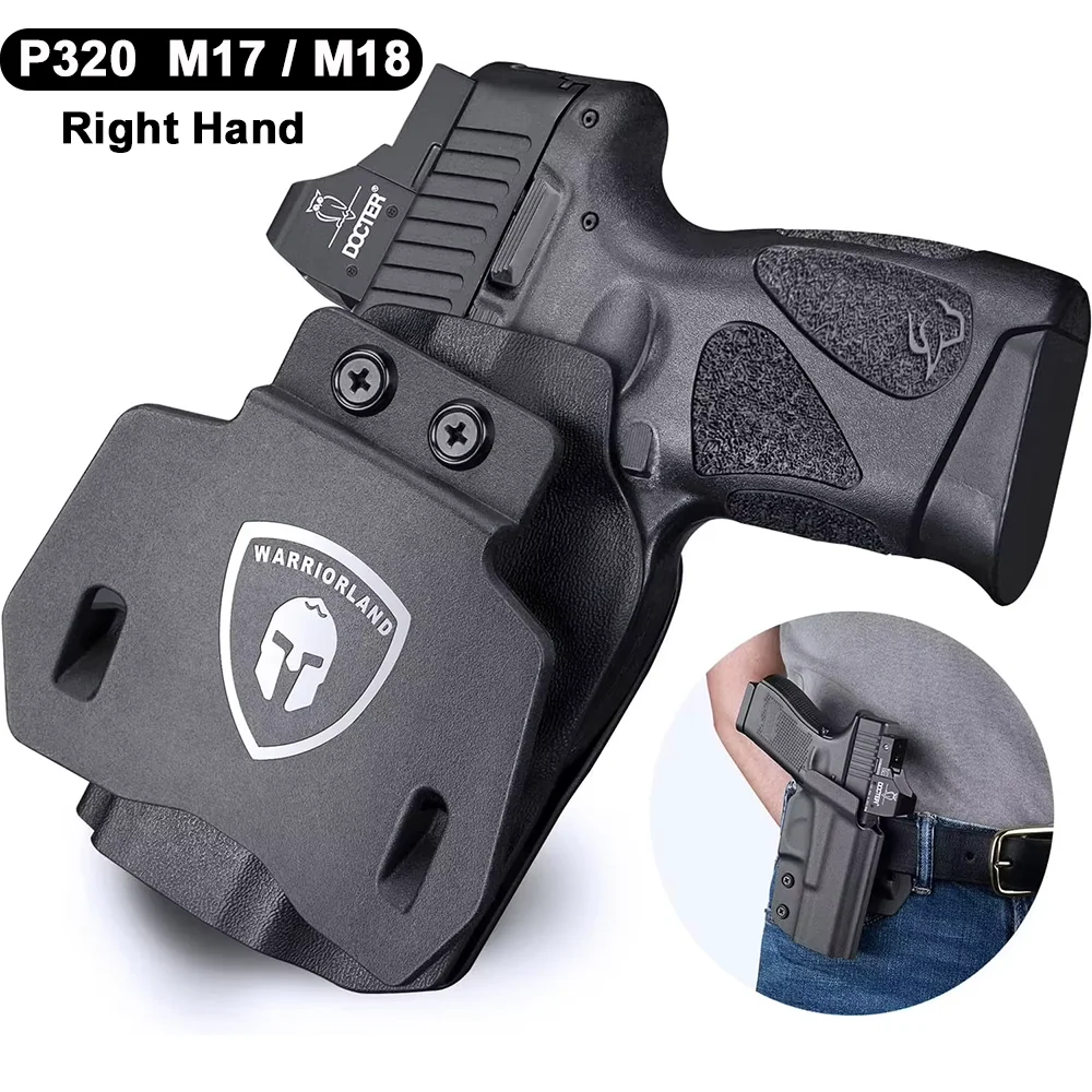 Fit For Sig P320 M18 / M17 Full Size OWB Kydex Pistol Holster Fast Draw Right Hand Gun Bags Outside Waistband 1.75 Inch Paddle