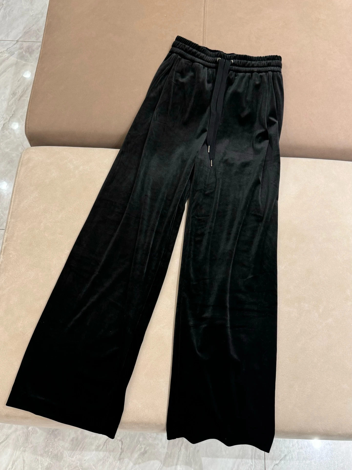 Autumn Winter 2024 Women's Wide Leg Pants High Waist Drawstring Trousers