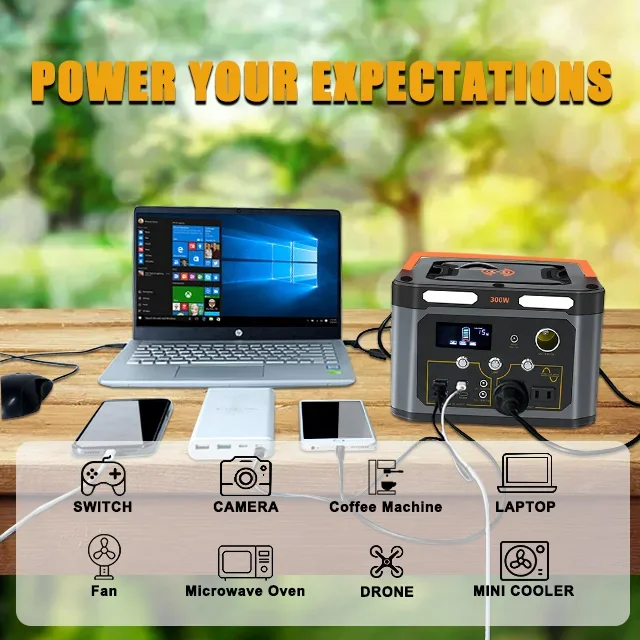 محطة طاقة محمولة 300WH 500WH 1000WH 2000WH التخييم الشمسية محطة طاقة الطوارئ إمدادات الطاقة بطارية Lifepo4