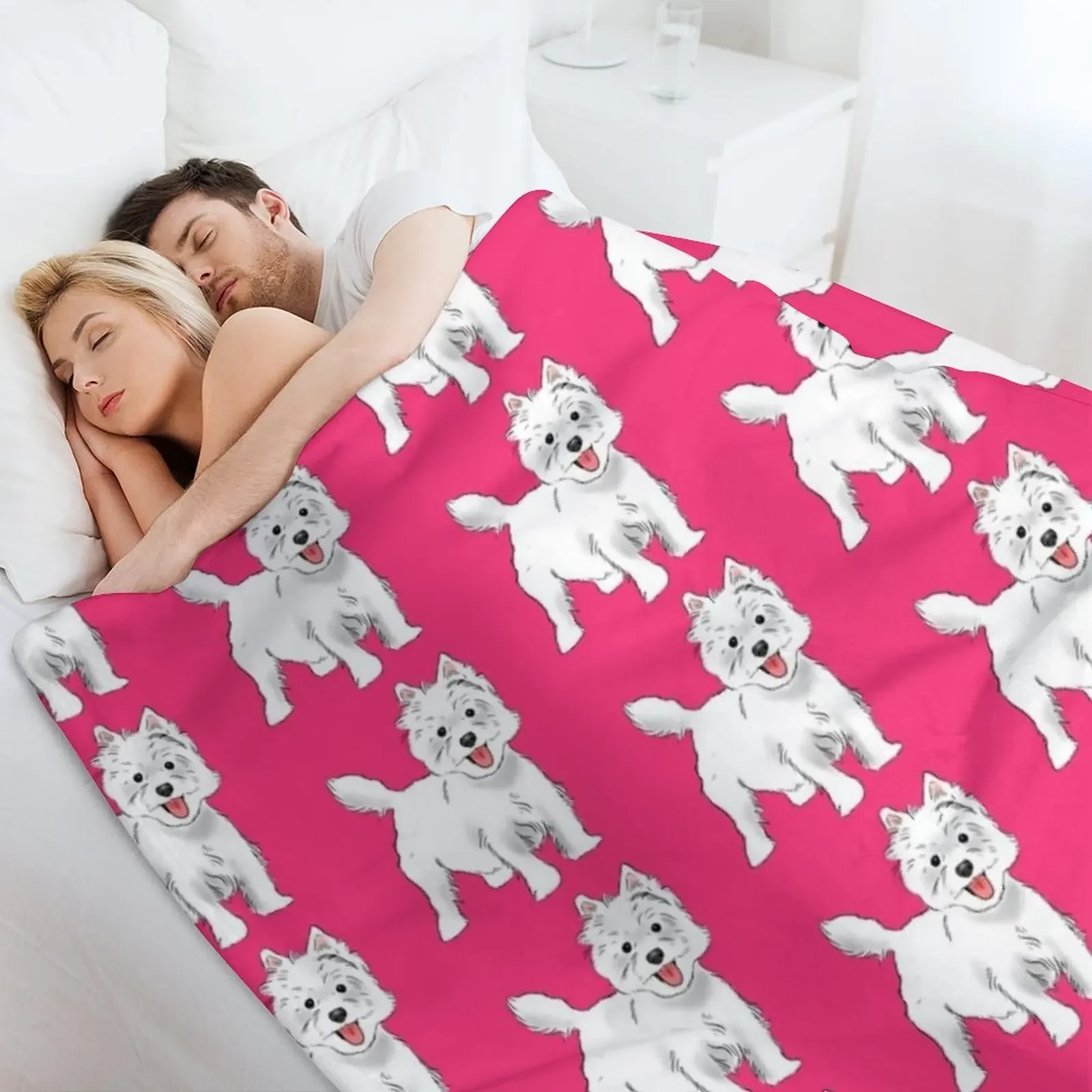 Westie, West Highland White Terrier رمي بطانية فاخرة مصمم شتوي أسرة بطانيات للطفل بطانيات جميلة #4