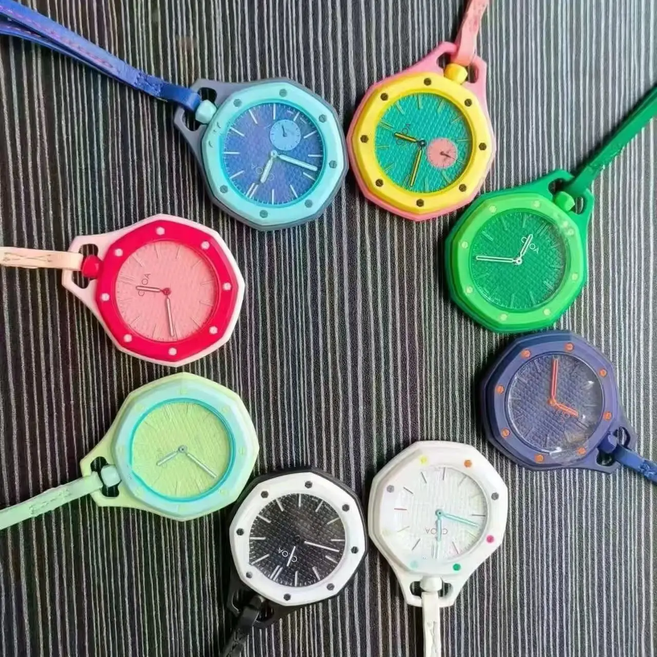 ciloa-octagonal-pocket-watch-necklace-multiple-color-options-leather-lanyard-casual-hanging-watch