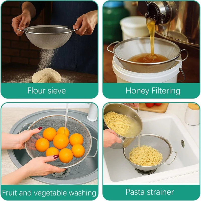 

14 Pcs Mesh Paint Strainer Combo Set with 4 Size 60 Mesh Strainer, 10 Pcs Paint Nylon White Fine Bag 5 Gallon &1 Gallon-A68X