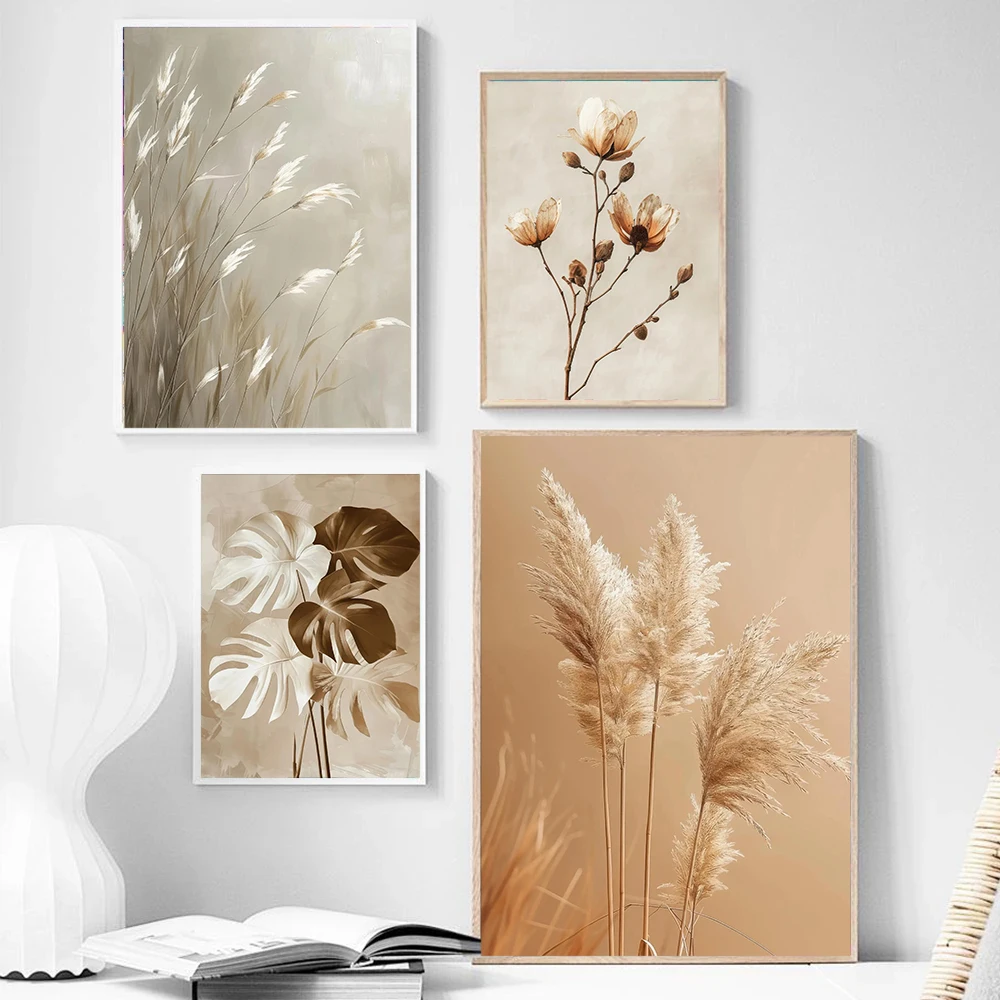Abstract Bohemian Aesthetics Plant Flower Art Poster Printing Canvas Painting Prints Hotel Homestay Corridor Room Wall Decor