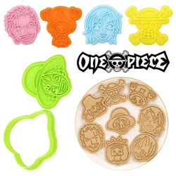 One Piece Luffy Zoro Biscuit Mould Cookies Cutters Cartoon Pressable Confectionery Stamp Kitchen Baking Pastry Tools Bakeware