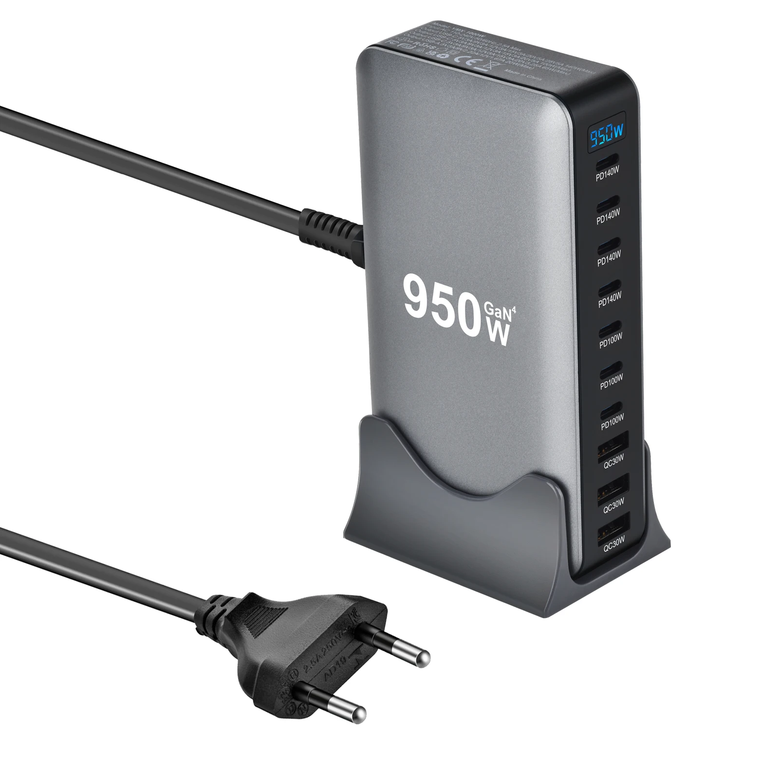 950W USB C GaN Oplader 100W PD3.0 PPS QC3.0 Multipoort Snel Laadstation Voor Laptop iPhone Samsung macbook Pro Tablet
