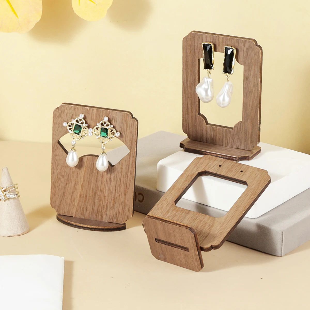 

Деревянные карточки для демонстрации серег (1 шт.) для висячих и подвесных серег, карточки для презентации ювелирных изделий и демонстрационные карточки для серег с текстурой дерева