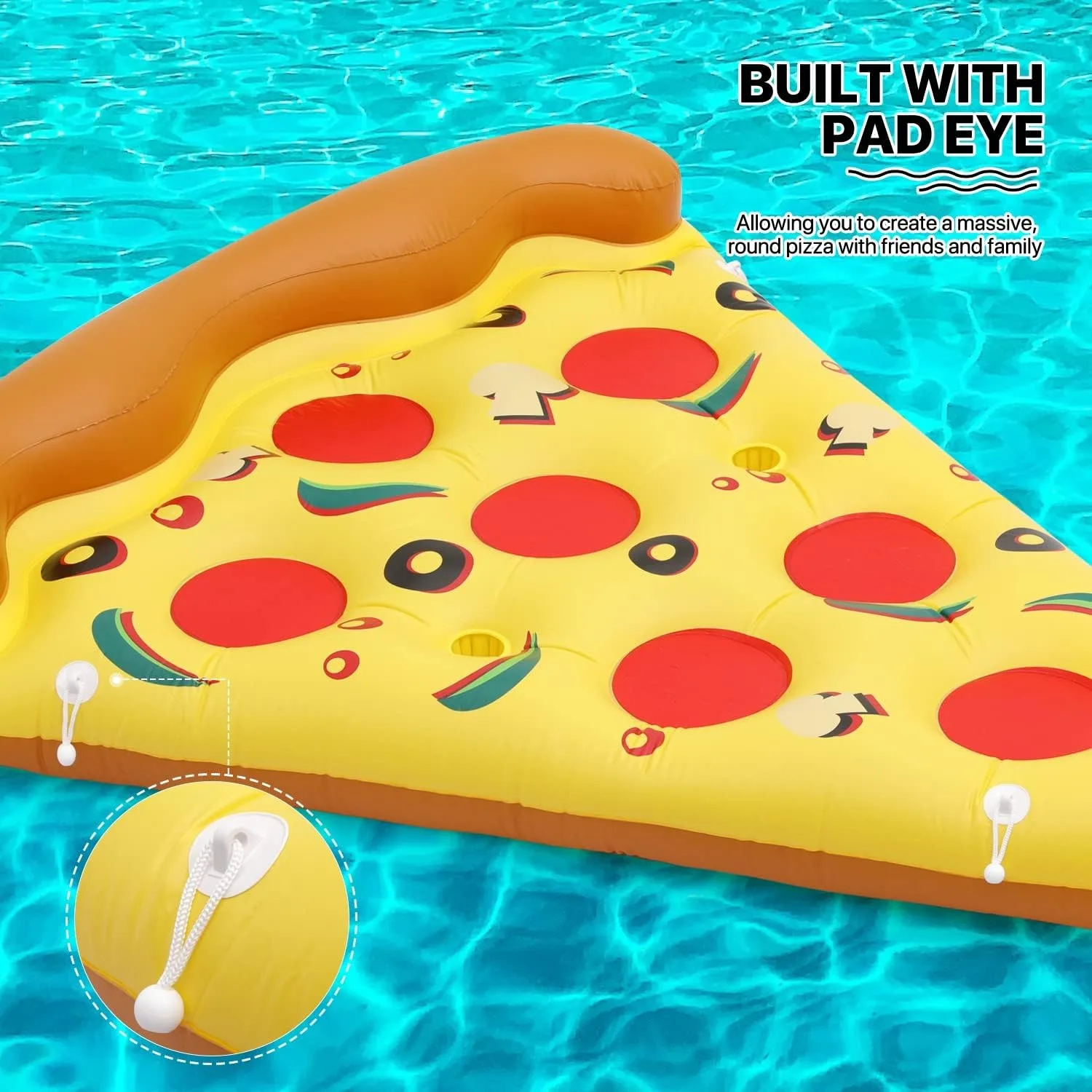 Flotador de piscina para adultos, flotadores gigantes inflables, rebanadas de Pizza, balsas de lago, flotador de natación, paseo en la playa de verano, diversión con agua para fiestas