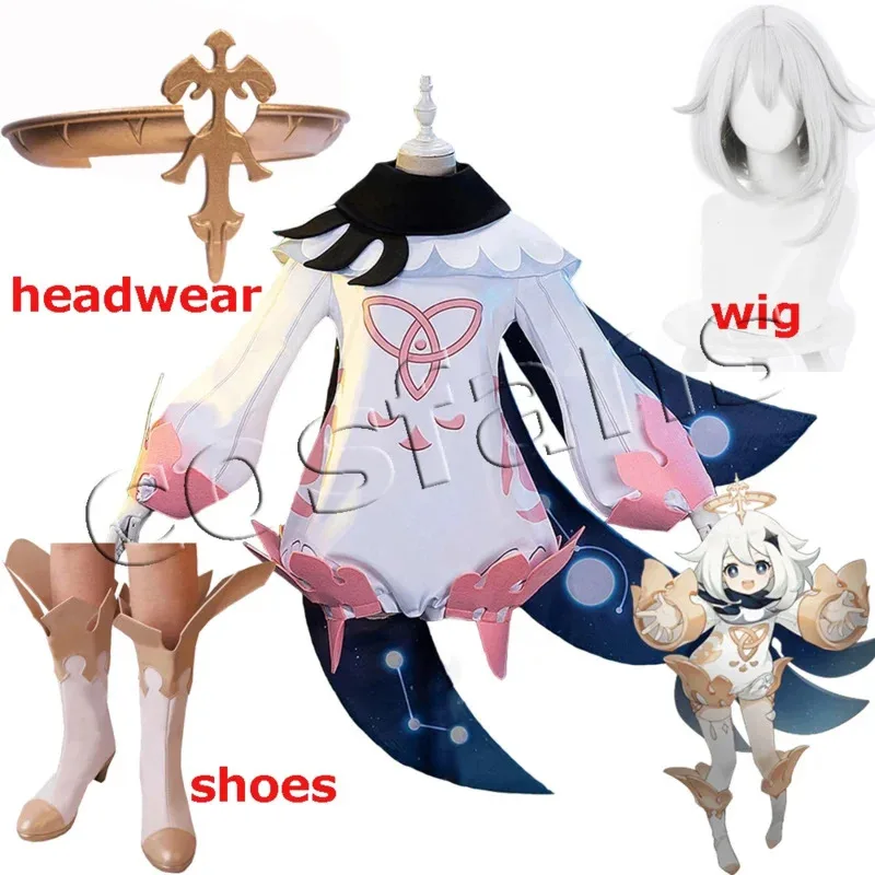 أزياء لطيف Paimon بذلة تأثيري Genshin تأثير زي ارتداءها الزي الرسمي للنساء ل Ha OM1142x;3,v'6.f;9, #2