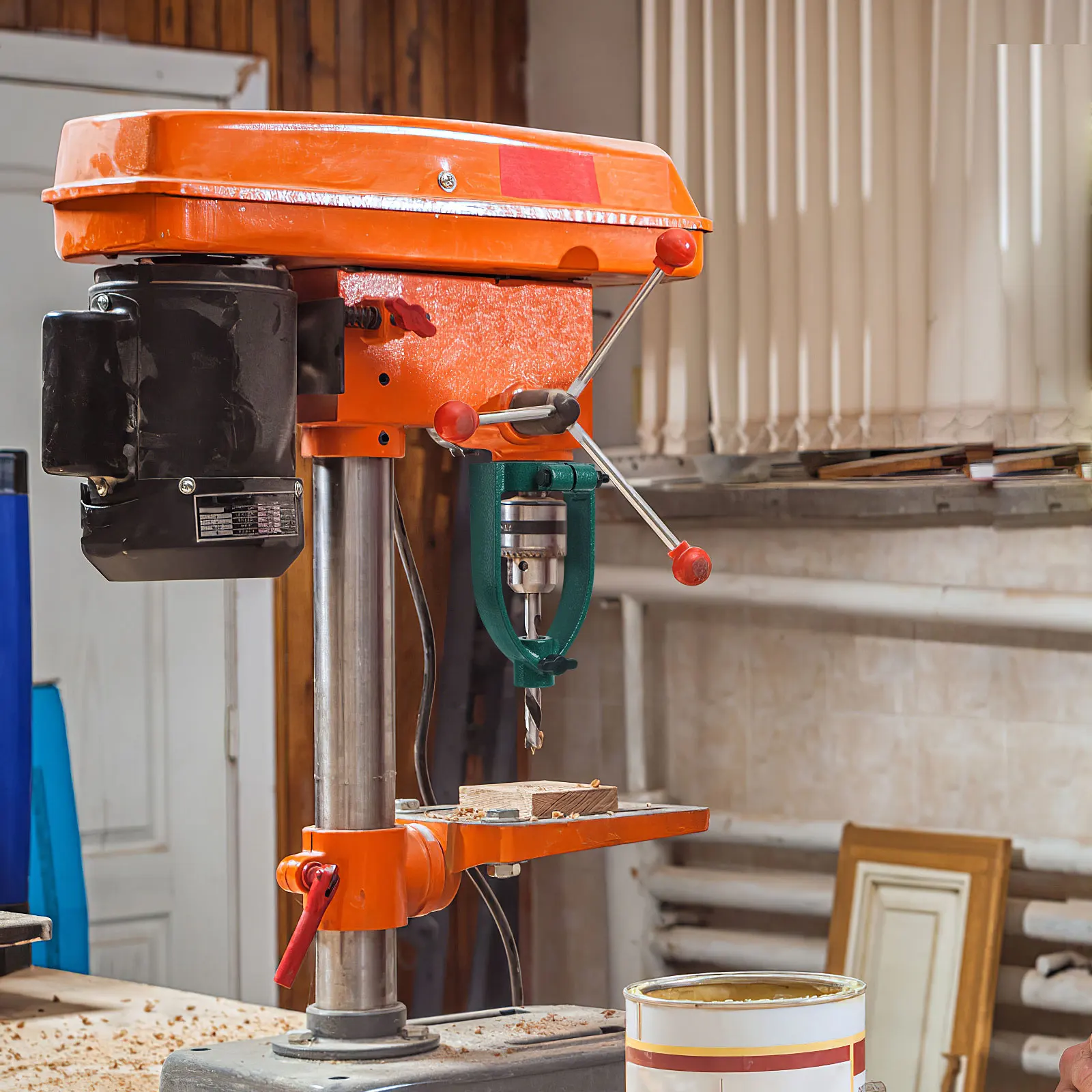 

Square Mortise Machine Converter Bench Drill Attachment Durable Iron Wear Resistant Deform Resistant Easy Install