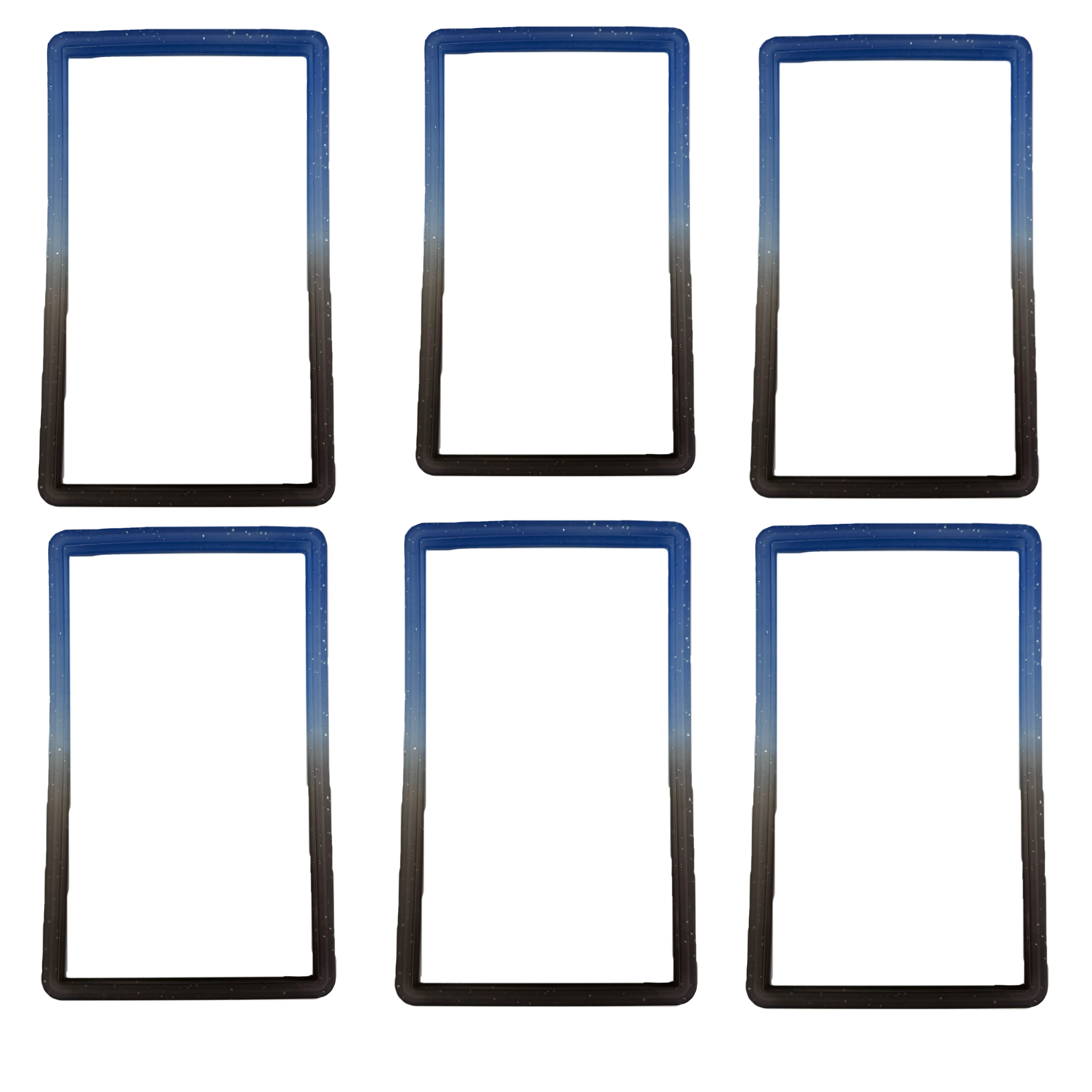 6-pack platenbeschermer voor PSA-beoordeelde kaarten TPU platenbeschermer Graded Guard Bumper Guard Gradiëntkleur Glitter Limited Edition