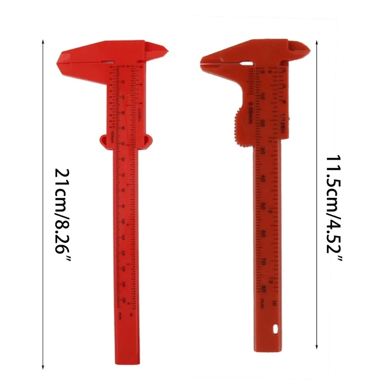 3 polegadas, 6 polegadas profundidade vernier caliper plástico ferramenta medição para comprimento largura profundidade