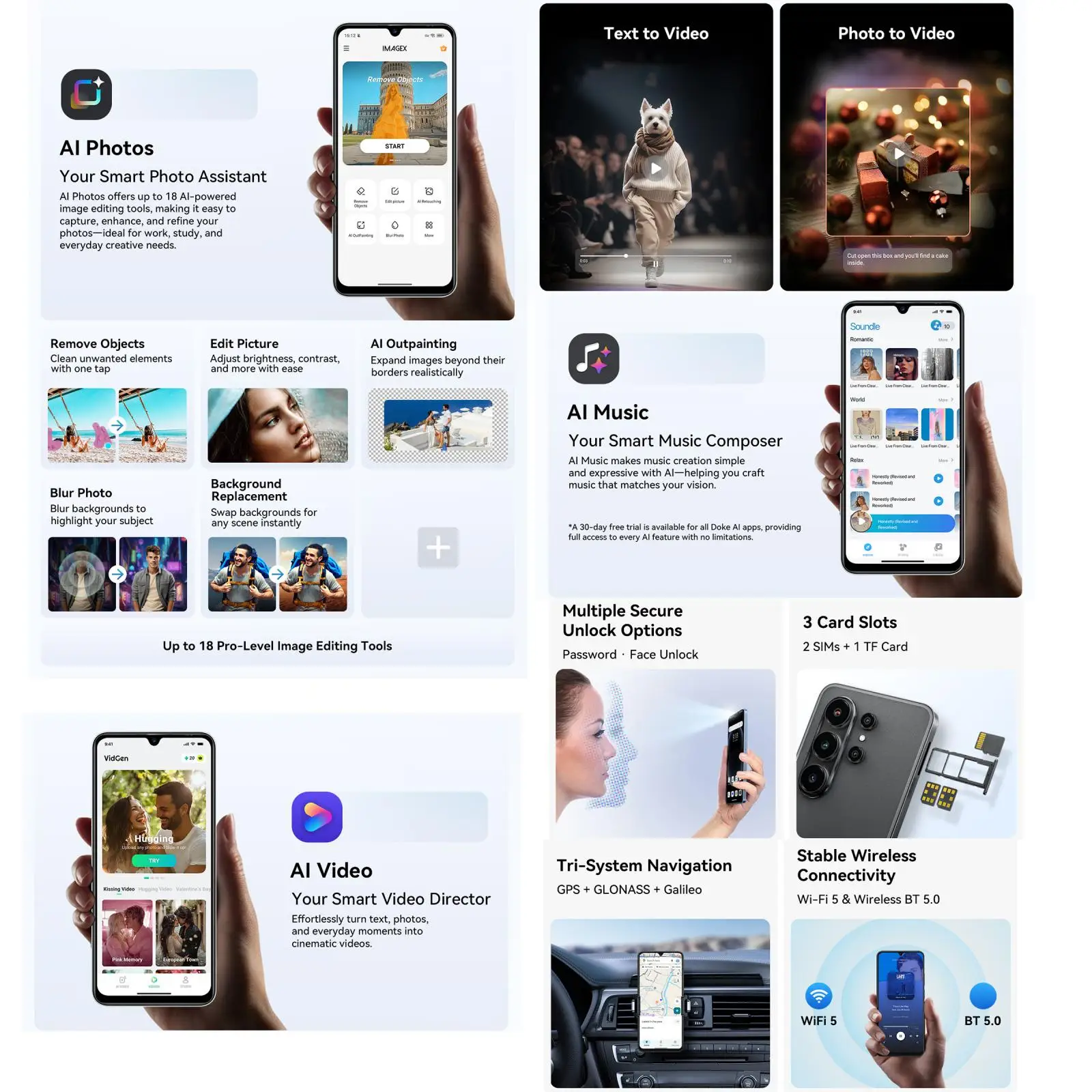 Blackview WAVE 10C Smartphone 4GB+32GB/4GB+128GB 6.88" Android 16 5000mAh Battery 10W Unisoc UMS312 Quad Core 4G OTG Cellphone