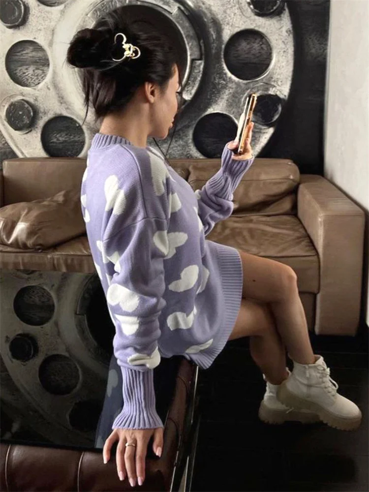 فستان قصير غير رسمي مطبوع من Tossy فستان نسائي فضفاض مضلع بأكمام طويلة فستان ملابس خروج للنساء فستان تريكو