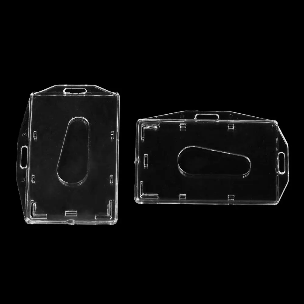 1pc New Hard Plastic Office School Badge Multi-use ID Business Case ID Card Pouch Name Card Card Sleeve Work Card Holders