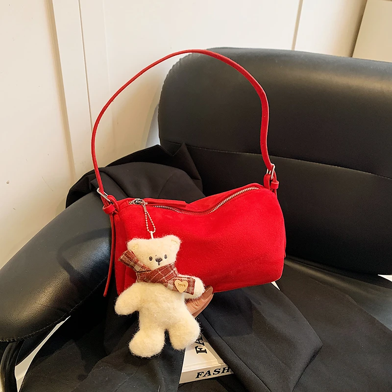 Fashion Sweet Solid PU Zipper Concise Square Shoulder Bags 2026 High Quality Popularity Designer Style Youth Handbags for Women