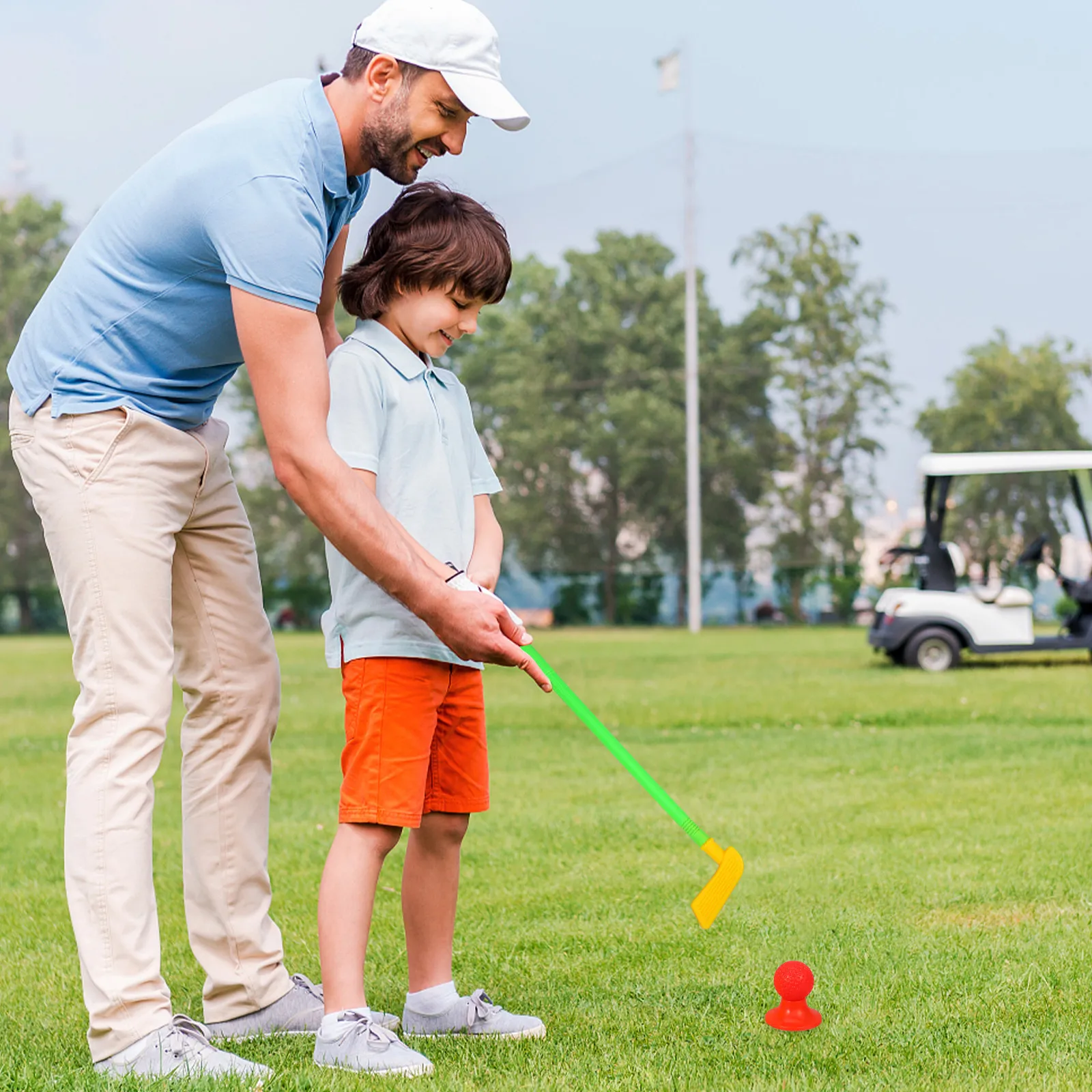 

2Sets Kids Golfs Set Premium Plastic Educational Plaything Mini Golfs Sports Game Childrens Outdoor Indoor Developmental