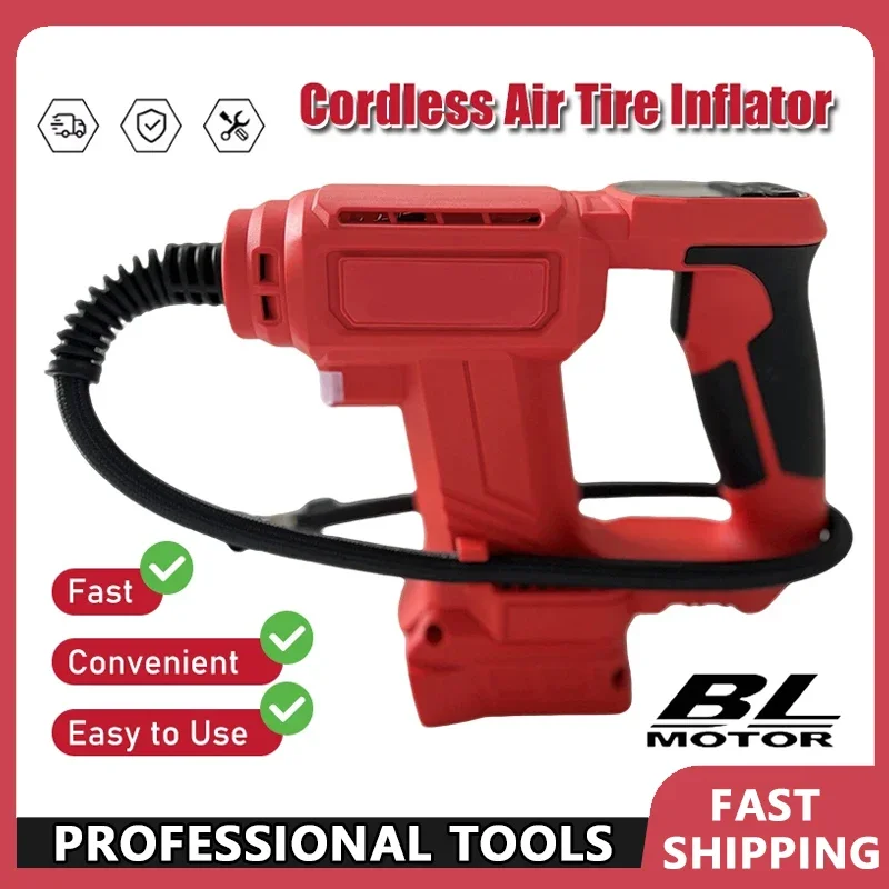 

Fit Milwaukee Cordless Air Pump Portable Car Tire Inflator Air Compressor With Digital Display Inflatable Pump For 18V Bettery