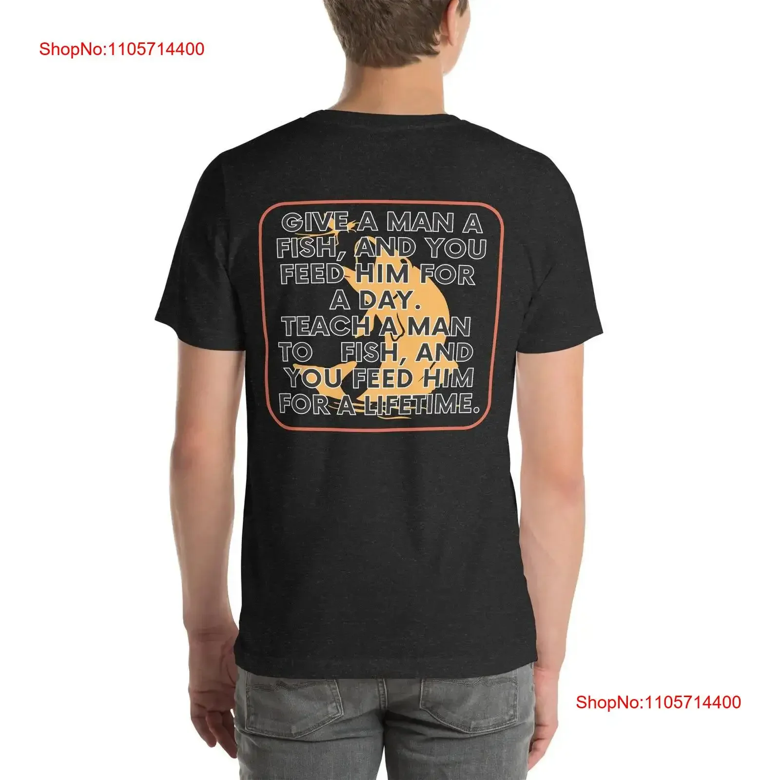 Fishing Lovers T Shirt wisdom of the water quotes angler philosophy gift for friends vintage Washed graphic Stretched fashion