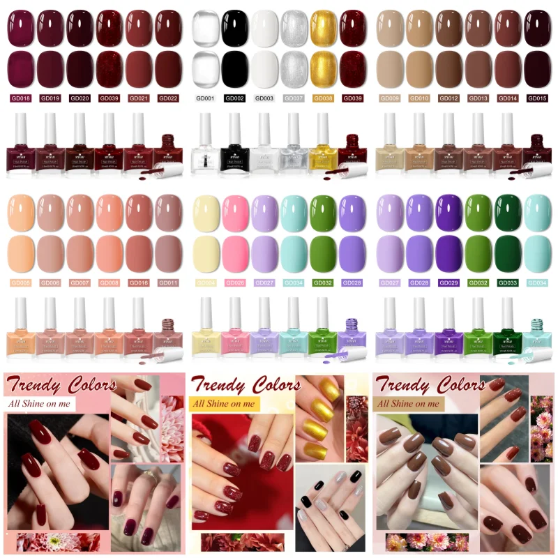 Resin Glitter Pack - 6pcs/set 15ml Red Black Glass Bottle
