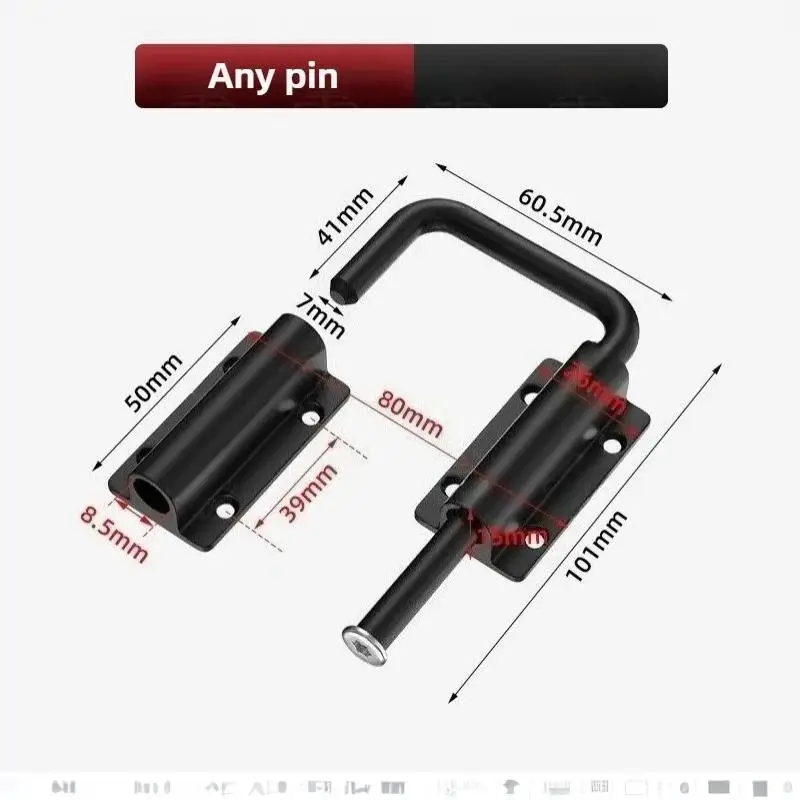 Durable Stainless Steel Door Latch Lock 90/180 Degree Gate Latch Safety Anti-theft Buckle Door Bolts Door Buckle Hardware