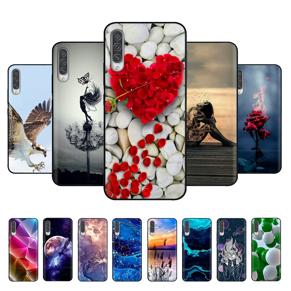 Silicone Case For Samsung Galaxy A50 Case A 50 SM-A505F Soft Tpu Back Cover Phone Cases For Samsung A50S A30S Cover Fundas Capa