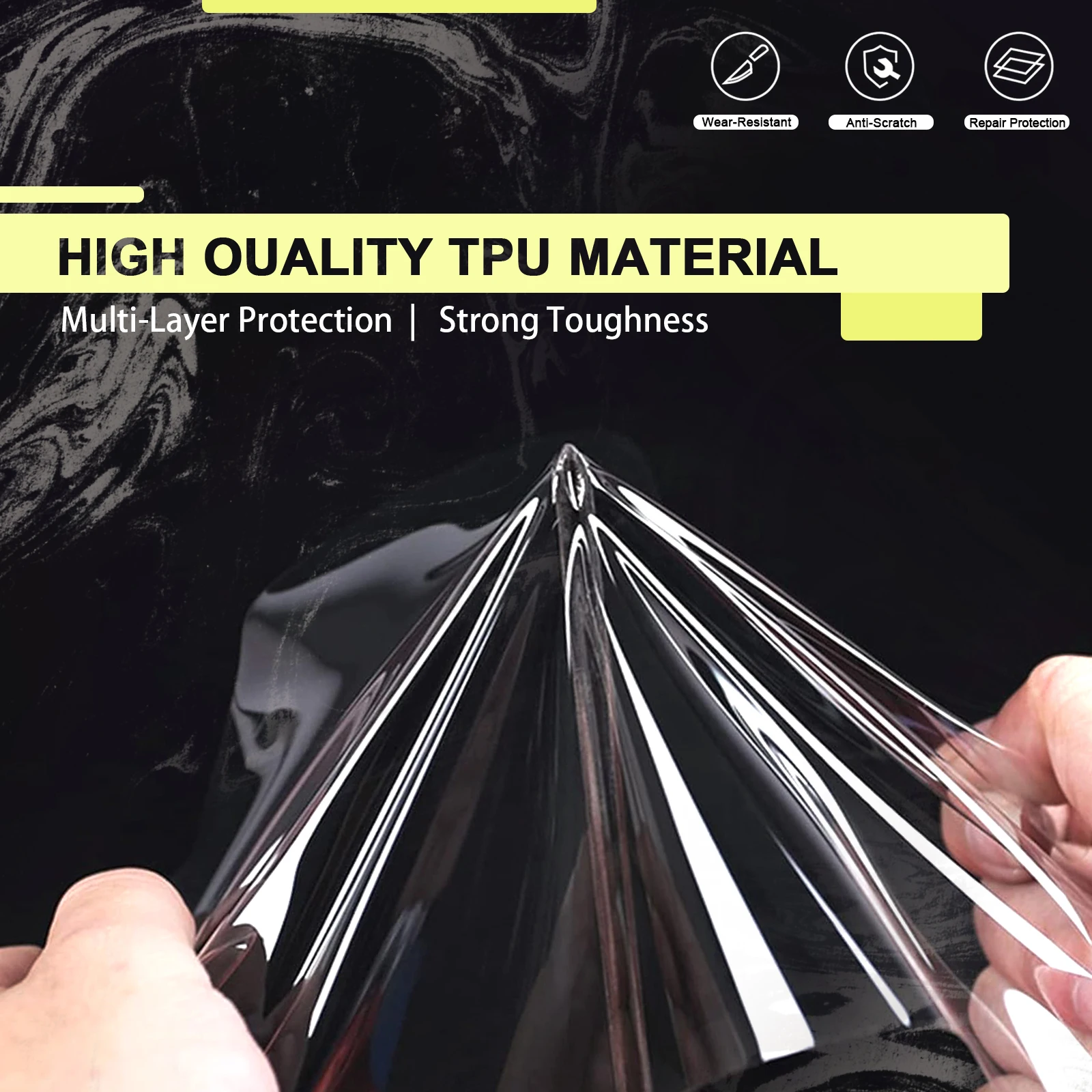 Paint Protective Film Compatible with Tesla Model Y Rear Door Waterproof PPF Films Lower Anti Scratch Stickers Pre-Cut Wraps Kit