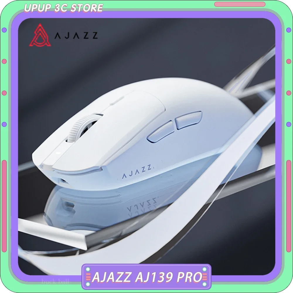 ajazz mouse ergonomico sem fio para jogos sensor 4k paw3395 nordic 52840 leve pro acessorios para pc gamer aj139 01