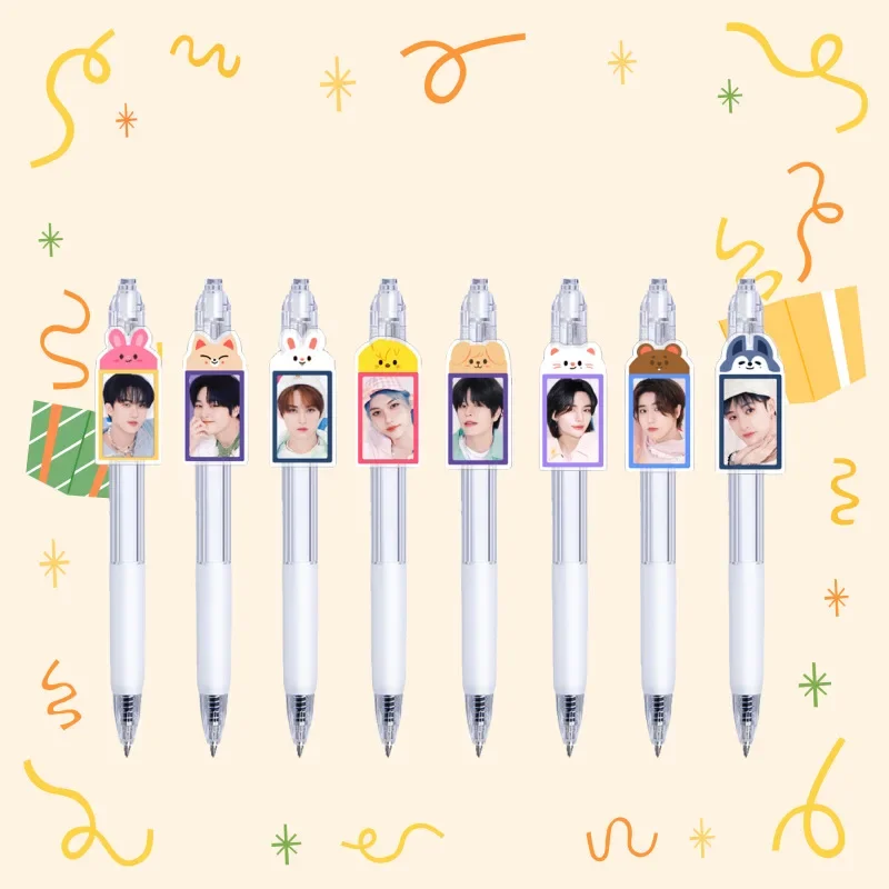 Felix Bang Chan Hwang Hyun Jin Chang-Bin Popular Korean Idol Boy Group Peripheral Neutral Signature Pen Fan Support Products