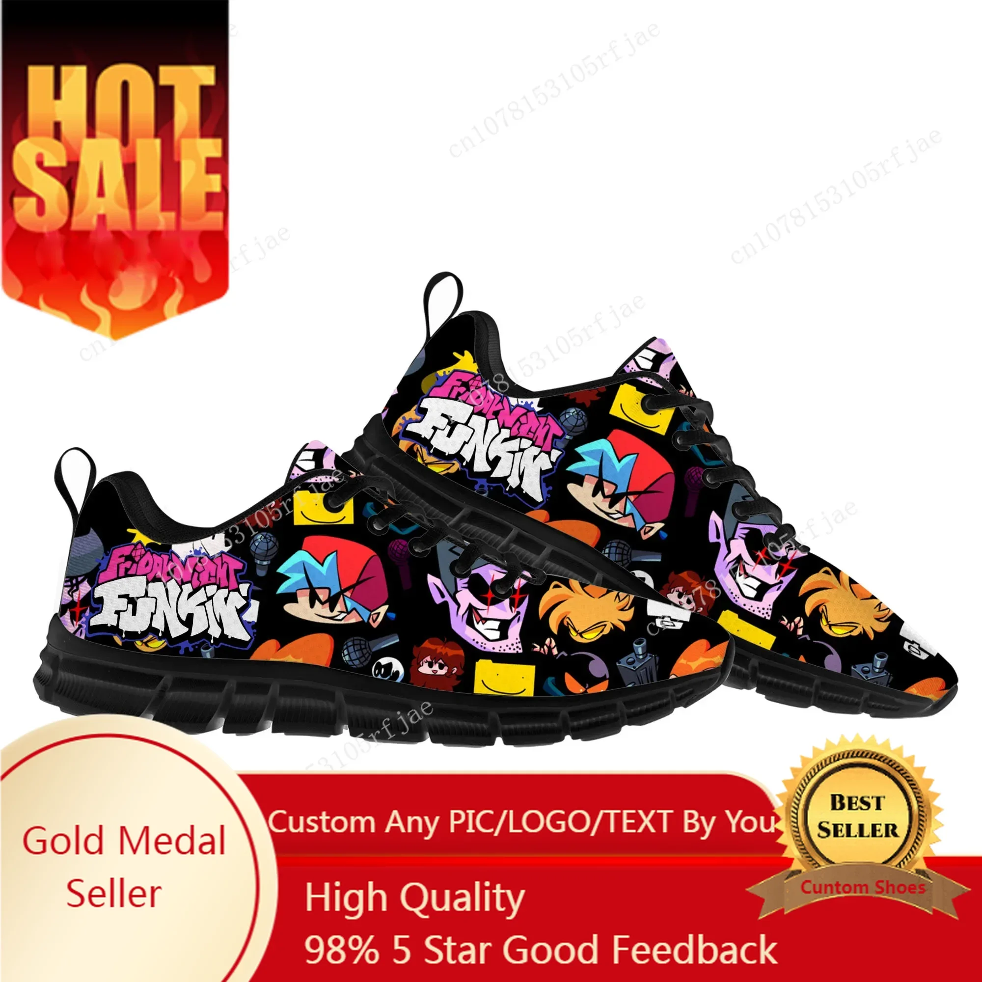 

Funkin Cartoon Night Game Friday Sports Shoes Men Women Teenager Kids Children Sneakers Sneaker Custom Built Shoes