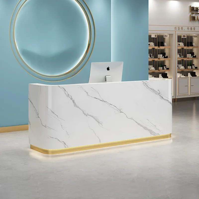 

Italian Style Simplicity Reception Desks Clothing Store Modern Beauty Salon Reception Desks Luxury Office Furniture Recepce HBRD