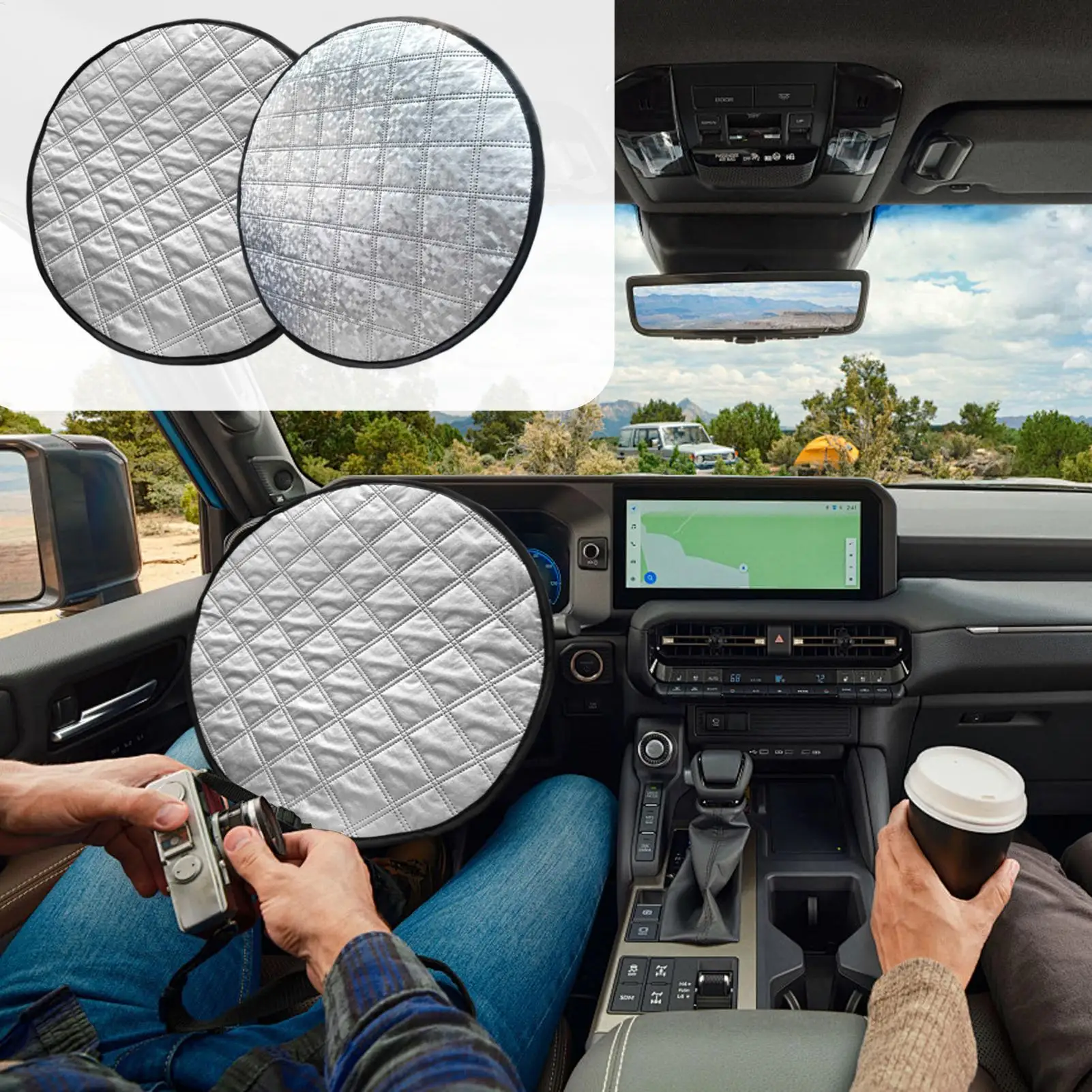 Auto-Lenkradbezug Hitzebeständig Isolierend Sonnenschutz Hochtemperaturbeständig für Sommer Automotive SUV RV