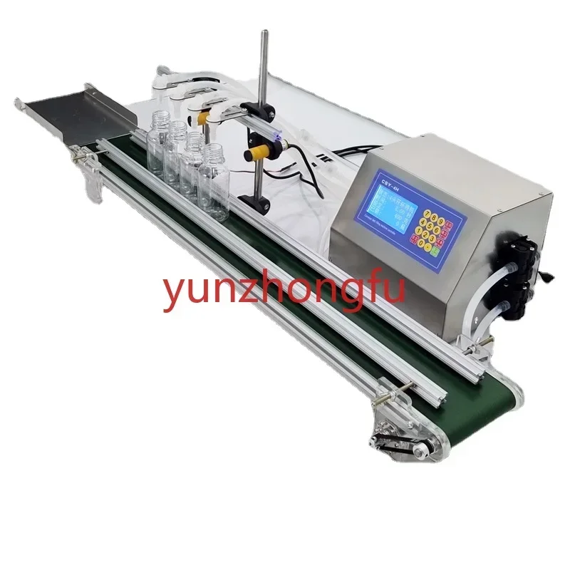 

4-Head Assembly Line Conveyor Belt Filling Machine Four-Head Small Liquid Automatic Canned Conveyor Production Line